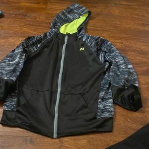Black and gray and lime green hoodie